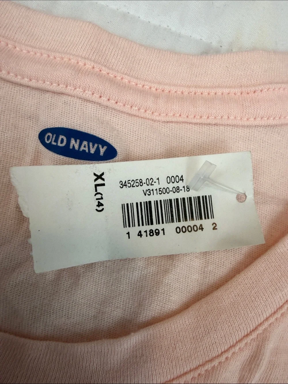 Girl Old Navy Pink Long Sleeve Tee with Metallic Gold 'California' Graphic